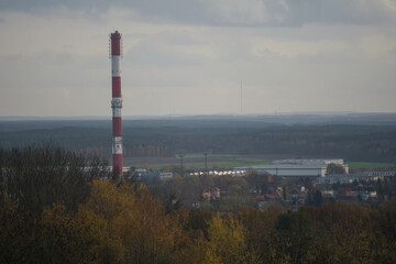 Fototapeta na wymiar power station in the morning