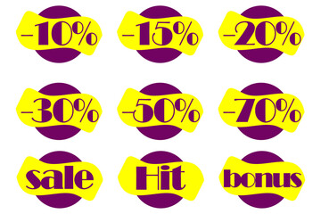 discount coupon labels, promotion icon