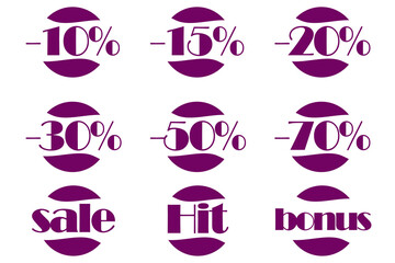 discount coupon labels, promotion icon