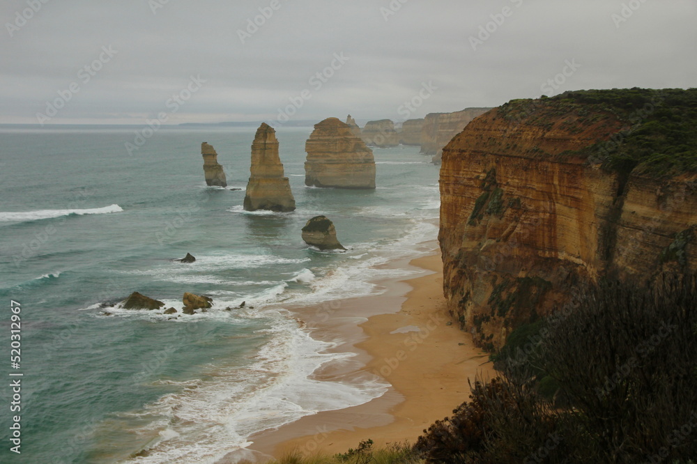 Poster Australian wonderful rocky coastline scenery