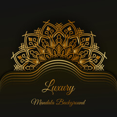luxury background  with gold mandala decoration