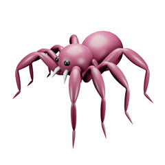 Spider 3d rendering isometric icon.