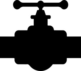 Natural gas pipe flame outline icon. linear style sign