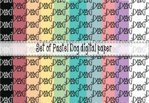 dog pattern / digital paper