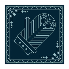 Kitchen Gloves Icon Monoline M_2207002