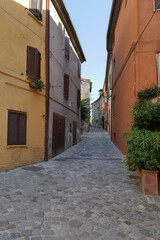 Vicolo a Santarcangelo di Romagna, Rimini, Emilia Romagna, Italia