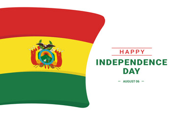 Obraz premium Bolivia Independence Day. Vector Illustration. The illustration is suitable for banners, flyers, stickers, cards, etc.