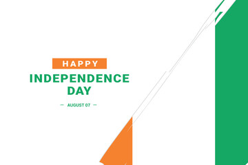 Cote d'Ivoire Independence Day. Vector Illustration. The illustration is suitable for banners, flyers, stickers, cards, etc.