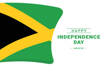 Fototapeta premium Jamaica Independence Day. Vector Illustration. The illustration is suitable for banners, flyers, stickers, cards, etc.