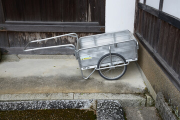 永源寺　作務用のリヤカー　滋賀県東近江市