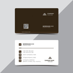 professional modern brown business card