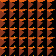 red, orange, yellow and black geometric pattern with tile included
