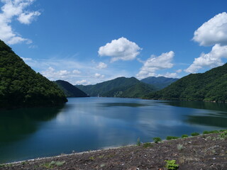 A view of Tokuyama Dam in Gifu Prefecture, Japan