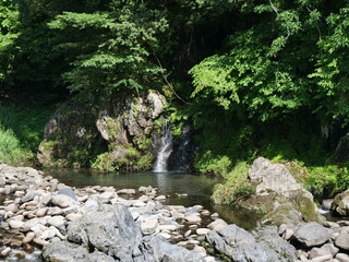 Scenery of riverbanks in Nogo Hakusan, Gifu Prefecture