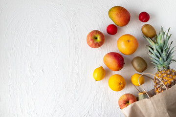 たくさんのフルーツの背景