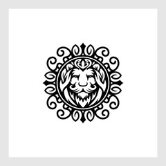 Lion Head Logo / Elegant Lion Face Vector