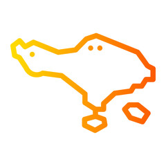 Bali Island gradient icon