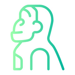 orangutan gradient icon © Nur Achmadi Yusuf