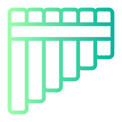 pan flute gradient icon