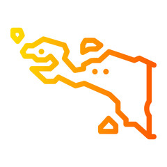 Papua Island gradient icon