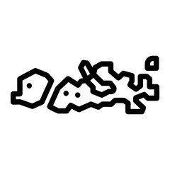 West Nusa Tenggara island line icon