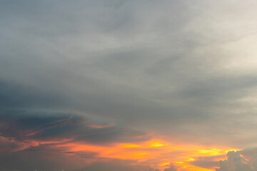 Obraz premium Sunset on nature background. colorful clouds. beautiful sky.