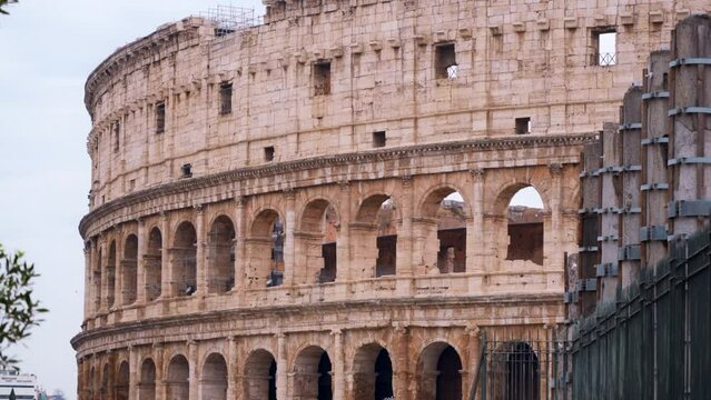 Ancient Colosseum building in Rome, Italy