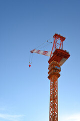 Naklejka premium crane on a construction site