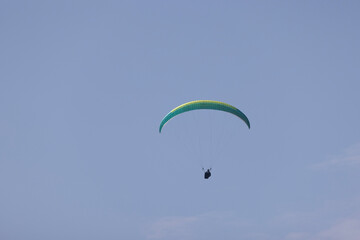 paragliding on cliffs in Normandy near Omaha Beach
