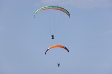 paragliding on cliffs in Normandy near Omaha Beach