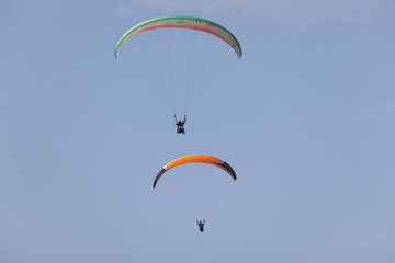 paragliding on cliffs in Normandy near Omaha Beach