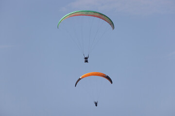 paragliding on cliffs in Normandy near Omaha Beach
