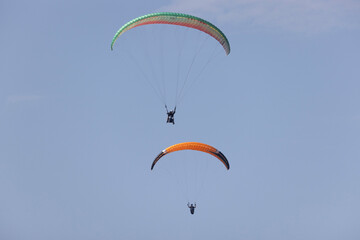 paragliding on cliffs in Normandy near Omaha Beach