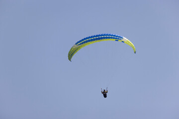 paragliding on cliffs in Normandy near Omaha Beach