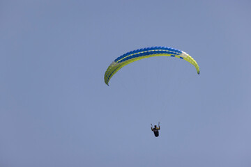paragliding on cliffs in Normandy near Omaha Beach