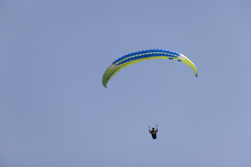 paragliding on cliffs in Normandy near Omaha Beach