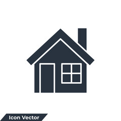house icon logo vector illustration. home symbol template for graphic and web design collection
