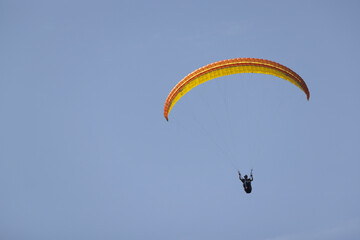 paragliding on cliffs in Normandy near Omaha Beach