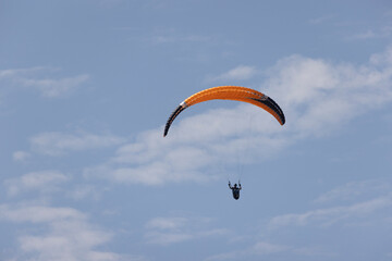 paragliding on cliffs in Normandy near Omaha Beach