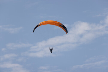 paragliding on cliffs in Normandy near Omaha Beach