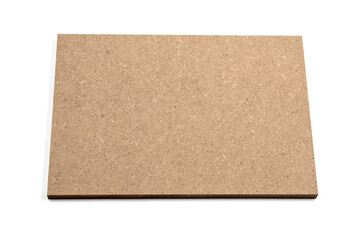A raw mdf board of small dimensions, so it can serve as an exhibit.