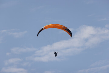 paragliding on cliffs in Normandy near Omaha Beach