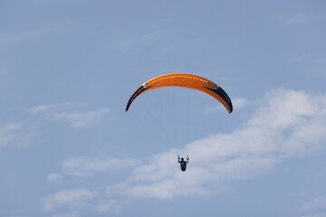 paragliding on cliffs in Normandy near Omaha Beach