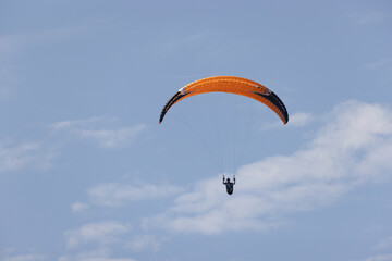 paragliding on cliffs in Normandy near Omaha Beach
