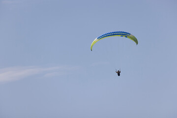paragliding on cliffs in Normandy near Omaha Beach