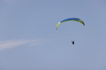 paragliding on cliffs in Normandy near Omaha Beach