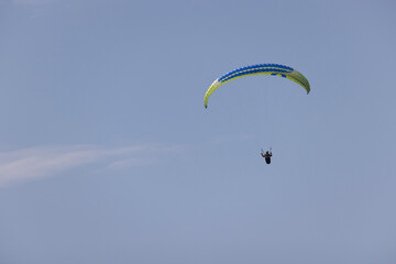 paragliding on cliffs in Normandy near Omaha Beach