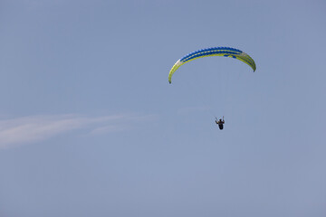 paragliding on cliffs in Normandy near Omaha Beach