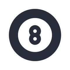 Billiard Icon with Flat Style