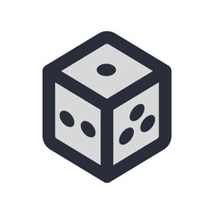 Dice Icon with Flat Style
